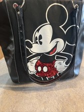 Bolsa tote/bolsa Mickey Mouse lona preta couro sintético comprar usado  Enviando para Brazil