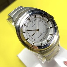 Relógio de rádio Casio Wave Ceptor mostrador prata índice dourado 20cm usado No2595 comprar usado  Enviando para Brazil