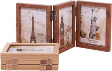 Molduras para fotos de colagem - 3,5x5, dobradiças triplas 3 molduras para fotos de mesa comprar usado  Enviando para Brazil