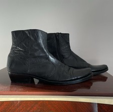 Men black leather for sale  WALLASEY
