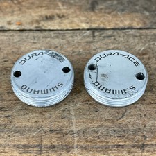 Tampas de poeira vintage Shimano Dura Ace 2 pinos 2 furos manivela braço tampa Dura-Ace anos 80 A6, usado comprar usado  Enviando para Brazil