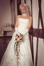 Brautkleid hochzeitskleid wei� gebraucht kaufen  Schöntal
