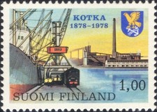 Finlandia 1978 Kotka 100th/Statek/Port/Pociągi/Żuraw dokujący/Fabryka 1v (n43007u) na sprzedaż  Wysyłka do Poland