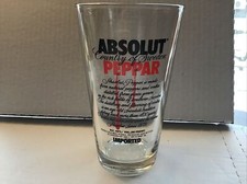 Absolut Country Of Sweden Importado Peppar Beer Bar Copo Original Vintage, usado comprar usado  Enviando para Brazil