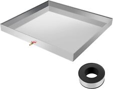 Panela de drenagem para máquina de lavar 27x25x2,5 polegadas, aço inoxidável resistente + furo de drenagem comprar usado  Enviando para Brazil