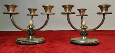 Par De Candelabros De 3 lâmpadas. socou Prata. 800/1000 Itália (?). cerca De 1950 comprar usado  Enviando para Brazil
