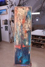 Quadro materico dipinto usato  Lavello