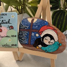 Handbemalter stein winter gebraucht kaufen  Quedlinburg