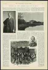 1893 antique print for sale  ASHFORD