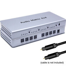 Interruptor divisor Audio Matrix 4x4 SPDIF TOSLINK áudio óptico digital saída 4 em 4 comprar usado  Enviando para Brazil