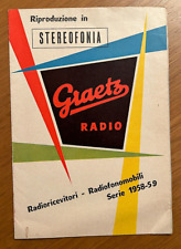 Brochure vintage graetz usato  Milano