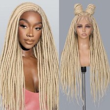 Peruca Dreadlock de renda completa com cabelo de bebê 24 polegadas peruca de renda dupla completa , usado comprar usado  Enviando para Brazil