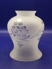 Usado, Abajur de vidro gravado corte roda luz sombra uvas folhas 4 3/4"x2 1/4" vintage comprar usado  Enviando para Brazil