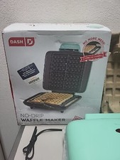 Máquina de waffle belga sem gotejamento DASH: ferro de waffle 1200W + máquina de fazer waffle AQUA comprar usado  Enviando para Brazil