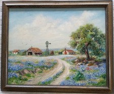  Pintura a óleo original de fazenda rural impressionista emoldurada assinada pelo artista comprar usado  Enviando para Brazil
