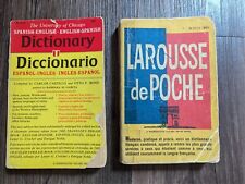 Larousse de Poche (1961) and Spanish English Dictionary (1963) VINTAGE segunda mano  Embacar hacia Argentina