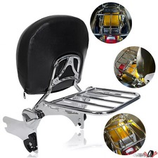 Backrest Sissy Bar Luggage Rack For Harley Touring Electra Glide Road King 97-08 na sprzedaż  Wysyłka do Poland