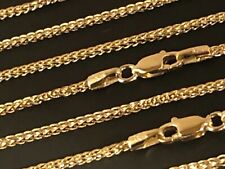 Usado, Colar quadrado de corrente de trigo ouro amarelo sólido 14K 1,50 mm 16”,18”,20”,22”,24” comprar usado  Enviando para Brazil