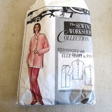 CAMISA E CALÇA ELLE vintage padrão de costura oficina corte/completo XS-XXL comprar usado  Enviando para Brazil