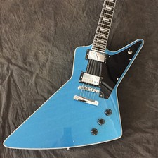 Guitarra elétrica Metallic Blue Explorer captadores HH corpo de mogno e pescoço ponte tom, usado comprar usado  Enviando para Brazil