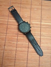 Relógio Fossil Nate JR-1354 masculino cronógrafo 50mm estojo pulseira de couro preto quartzo comprar usado  Enviando para Brazil