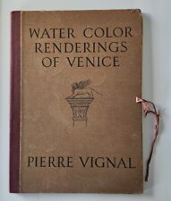 WATER COLOR RENDERINGS OF VENICE - 1925 - PIERRE VIGNAL - 7 water color plates comprar usado  Enviando para Brazil