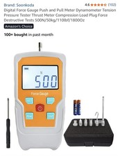 Medidor de força digital medidor de pressão de tensão dinamômetro 110 lb 500 N comprar usado  Enviando para Brazil