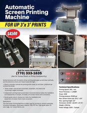Automatic screen printing for sale  Alpharetta