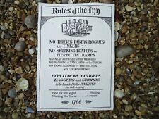 Rules inn poster for sale  TORQUAY