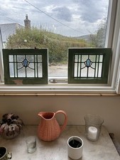 Stained leaded fanlight for sale  PERRANPORTH