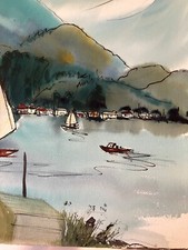 Greenbrae 1966 watercolor for sale  San Rafael