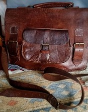 Brown leather vintage for sale  PRESTATYN