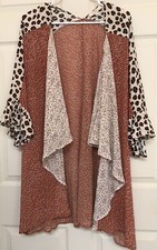 UMGEE Kimono Espanador Frente Aberta, Estampa de Leopardo Manga de Babado, Extra Grande/1 Extra Grande Flowey comprar usado  Enviando para Brazil