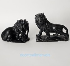 Lion figurines carved for sale  Lithia
