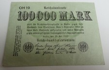 Reichsbanknote 100000 mark gebraucht kaufen  Fischen