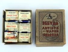 Bolos de tinta aquarela ANTIGOS Reeves - Vermillion + azul cobalto etc.! comprar usado  Enviando para Brazil
