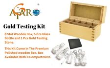 Garrafa de vidro de teste de ouro 5 ps caixa de ácido e 1 pedra kit de 8 compartimentos para ouro, usado comprar usado  Enviando para Brazil