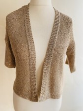 Knitted bolero beige for sale  HULL