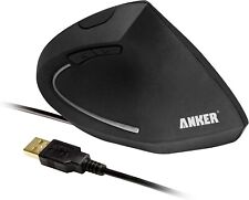 Mouse vertical Anker ergonômico óptico USB com fio 1000/1600 DPI, 5 botões CE100 comprar usado  Enviando para Brazil