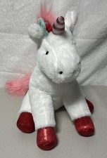 Pelúcia Fao Schwarz 15" de altura unicórnio branco melodia musical iluminar, usado comprar usado  Enviando para Brazil