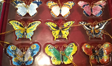 Cloisonne enamel butterflies for sale  Ennis