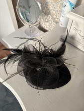 Black fascinator for sale  LEEDS