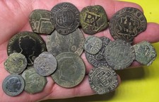 LOTE INCRÍVEL 16 MOEDAS ANTIGAS COLONIAIS MARAVEDIS ESPANHOLAS ESPIGAS DO TESOURO PIRATAS DATADAS comprar usado LOTE INCRÍVEL 16 MOEDAS ANTIGAS COLONIAIS MARAVEDIS ESPANHOLAS ESPIGAS DO TESOURO PIRATAS DATADAS comprar usado  Enviando para Brazil