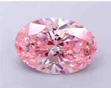 2,5 CT corte oval solto diamante cultivado em laboratório fantasia cor rosa VVS1 clareza pedras soltas comprar usado  Enviando para Brazil