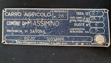 Targa carro agricolo usato  Borghetto Santo Spirito