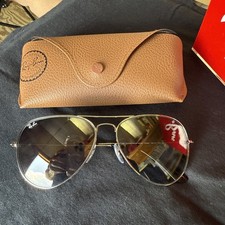 Óculos de sol Ray-Ban aviador RB3026 grande 62-14mm armação prata e lente cinza 003/62 comprar usado  Enviando para Brazil