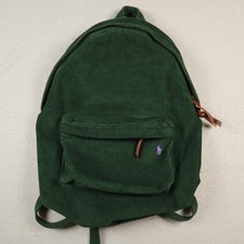 Mochila Polo Ralph Lauren de veludo acabamento em couro verde bordado pônei comprar usado  Enviando para Brazil