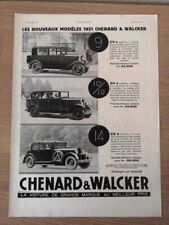 Publicité 1931 chenard d'occasion  Bordeaux-