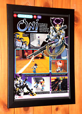 2001 Oni videogame PS2 Playstation 2 antigo raro promocional pequeno pôster página de anúncio emoldurada comprar usado  Enviando para Brazil