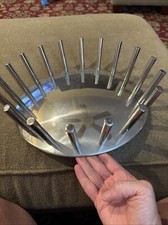 Usado, Cesta de frutas moderna de aço inoxidável espaço de armazenamento 3,5” de altura X 12,5” de largura (TD) comprar usado  Enviando para Brazil